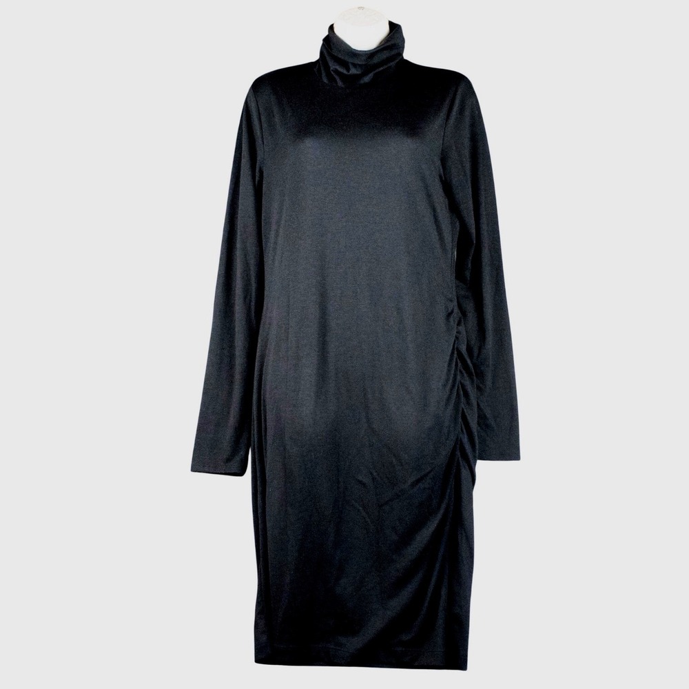 Banana Republic Womens M Black‎ Tall Turtleneck Dress Polyester
